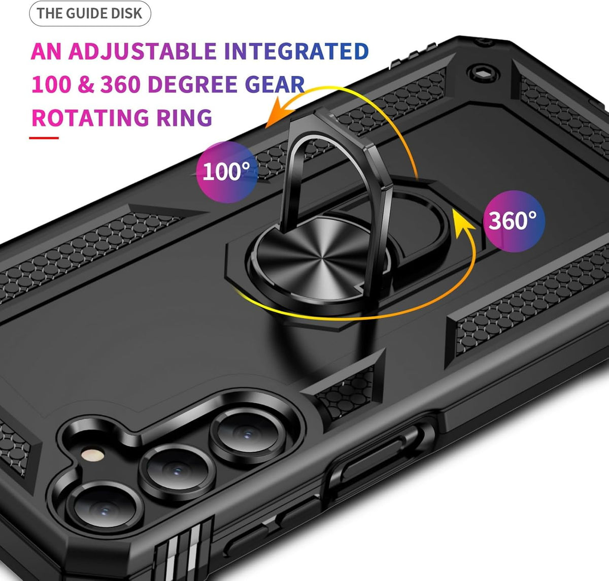 Samsung Galaxy A56 Hoesje - Zwart - Armor Kickstand Back Cover