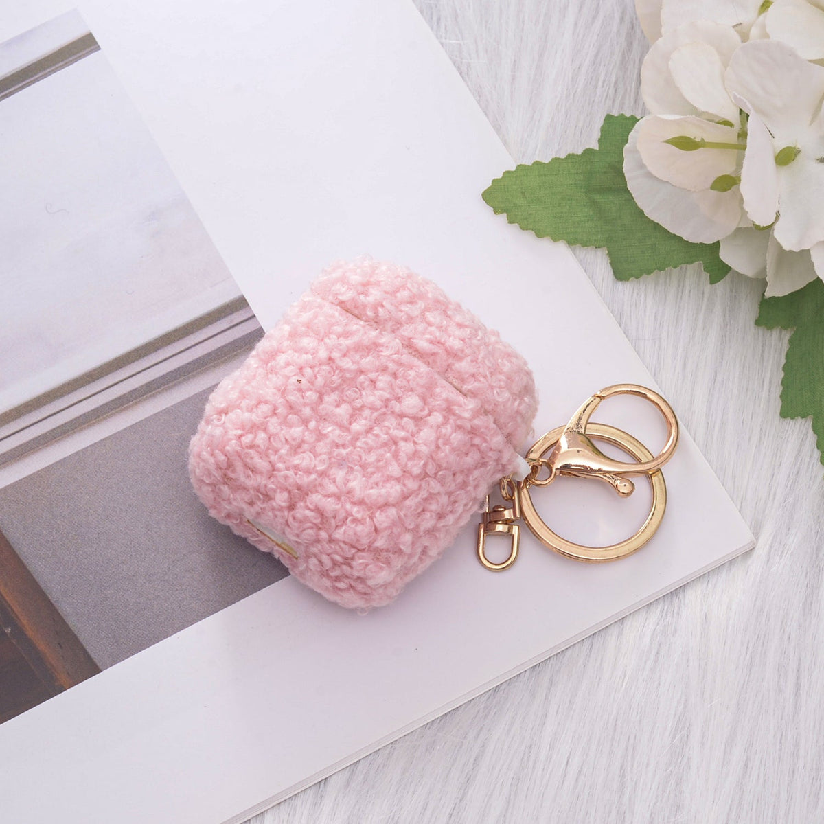Apple AirPods 2 / 1 Hoesje - Teddy Furr - Roze