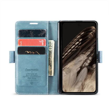 Google Pixel Fold Hülle - Aqua Blue - Klapphülle mit Kartenfach