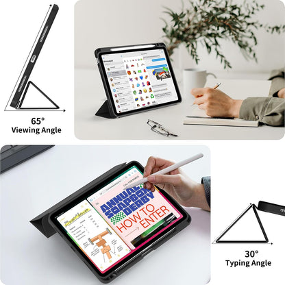 iPad Air 11 inch M3/M2 Tablethoes - Zwart - Smart Cover met Pennenhouder