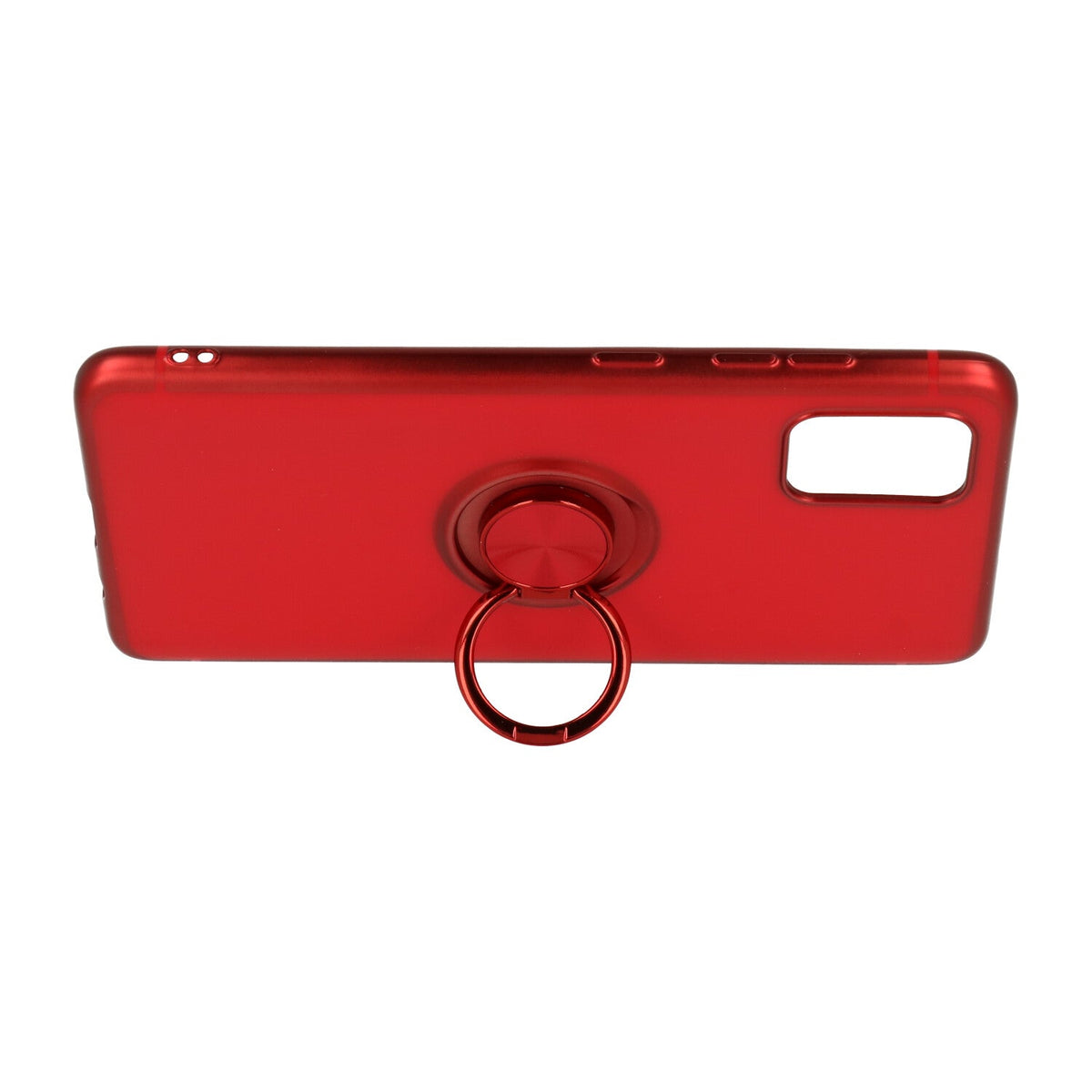Coque Samsung Galaxy S20 Ultra - Rouge - Étui arrière avec anneau de support en silicone
