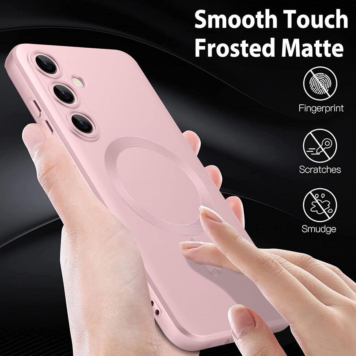 Samsung Galaxy S25 Hoesje - Roze - Matte Siliconen MagSafe Back Cover