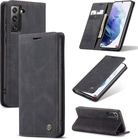 Samsung Galaxy S21 Plus Hoesje - Charcoal Gray - Dunne Bookcase