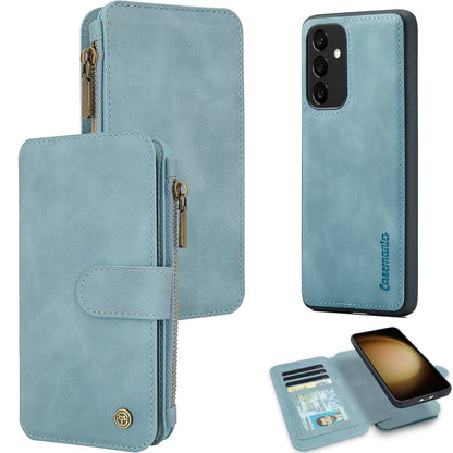 Samsung Galaxy A35 5G Hoesje - Aqua Blue - 2 in 1 Bookcase met Rits