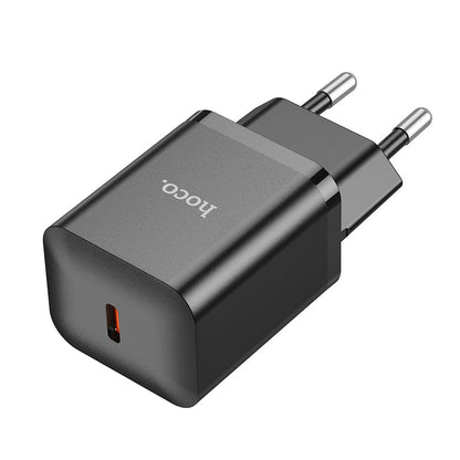 Chargeur rapide USB-C Hoco 20W avec câble USB-C 3 m - Noir