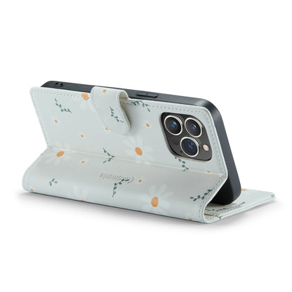 Apple iPhone 14 Pro Hoesje - Madeliefje - Print Bookcase
