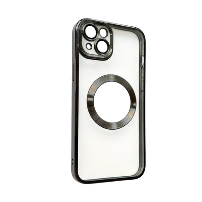 Apple iPhone 14 Plus Hoesje - Zwart - Hybrid Siliconen MagSafe Back Cover