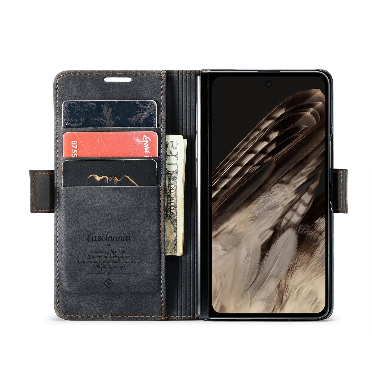 Google Pixel Fold Hoesje - Charcoal Gray - Bookcase