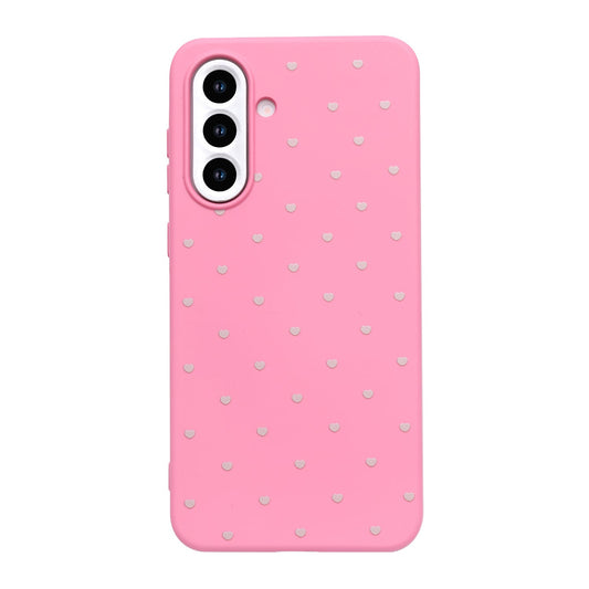 Samsung Galaxy A36 Hoesje - Neon Roze - Hartjes Back Cover