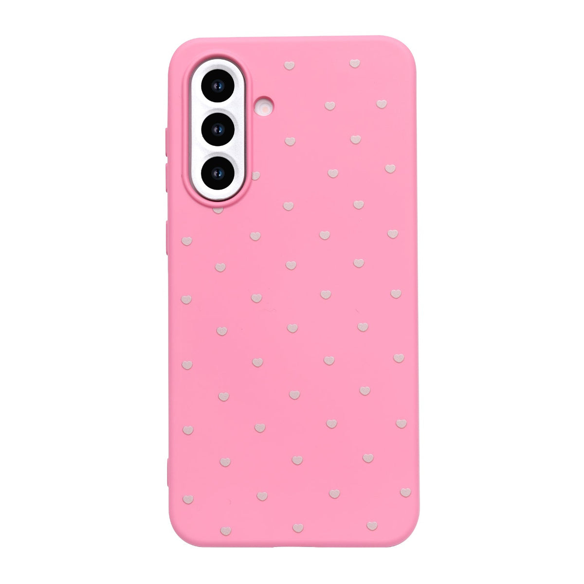 Samsung Galaxy A07 Hoesje - Neon Roze - Hartjes Back Cover