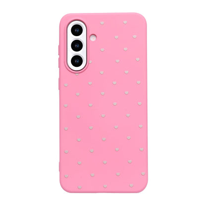 Samsung Galaxy A07 Hoesje - Neon Roze - Hartjes Back Cover