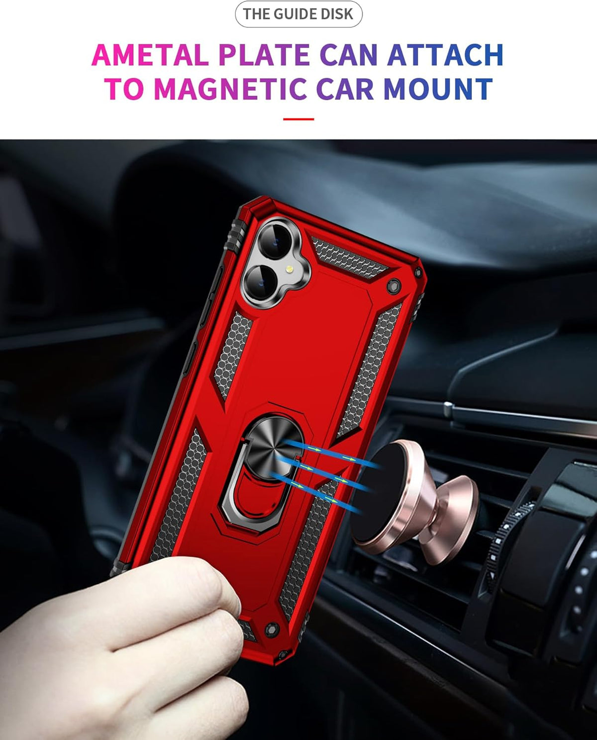 Samsung Galaxy A06 Hoesje - Rood - Armor Kickstand Back Cover