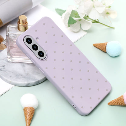 Samsung Galaxy A55 Hoesje - Paars - Hartjes Back Cover