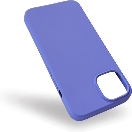 Apple iPhone 14 Hoesje - Paars - Matte Siliconen Back Cover
