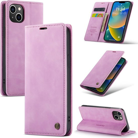 Apple iPhone 14 Plus Hülle - Pastel Lila - Schlanke Klapphülle mit Kartenfach