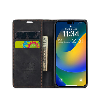 Apple iPhone 15 Pro Case - Charcoal Gray - Slim Wallet Case