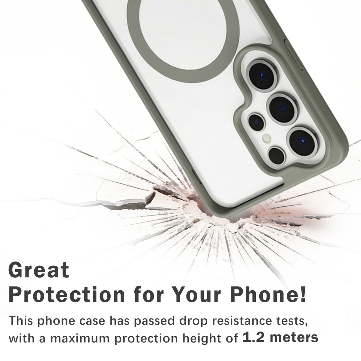 Samsung Galaxy S26 Case - Grey - Magnetic Bumper MagSafe Back Cover