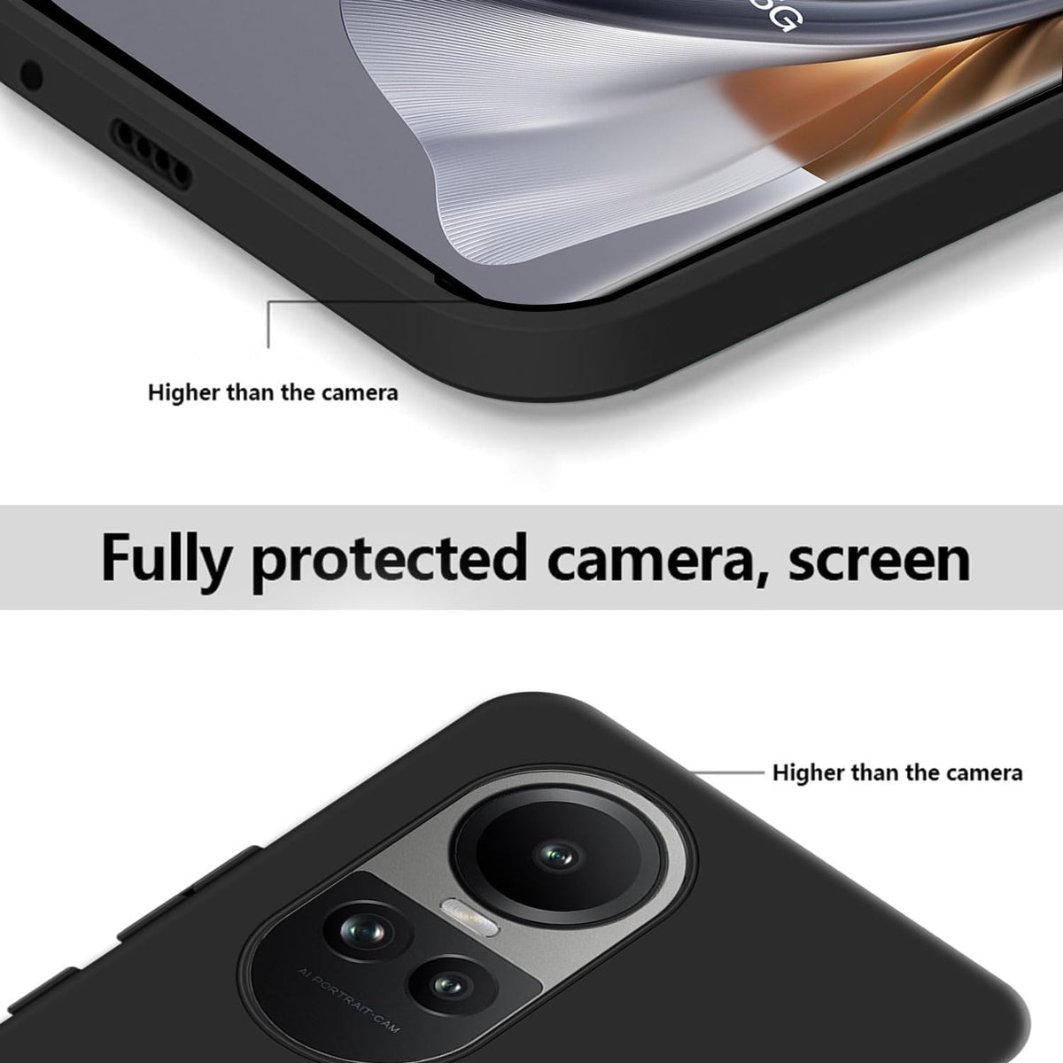Oppo Reno 10 Hoesje - Zwart - Siliconen Back Cover