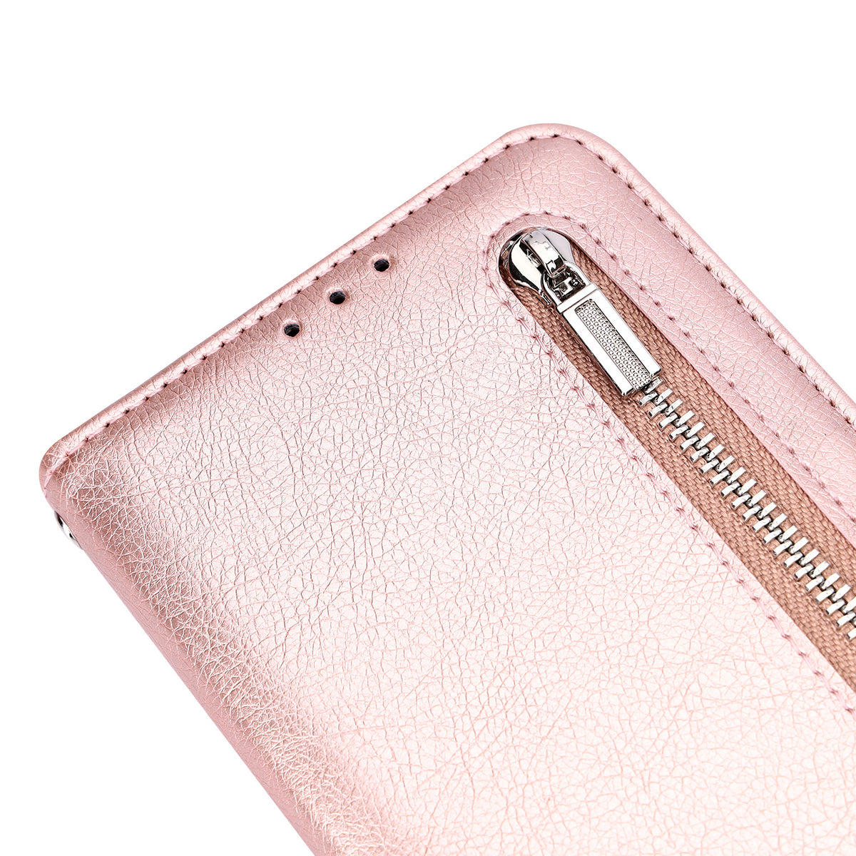 Samsung Galaxy A27 Hoesje - Rosegoud - Luxe Bookcase met Rits