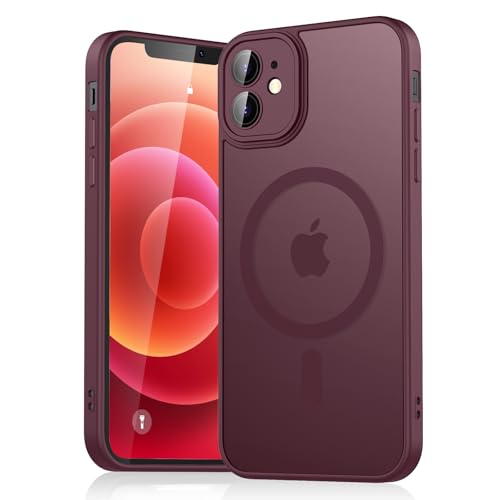 Apple iPhone 11 Hoesje - Bordeaux Rood - Matte Armor MagSafe Back Cover
