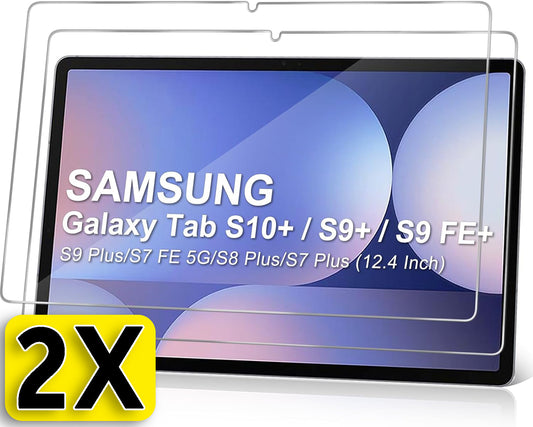 Samsung Galaxy Tab S10 Plus / S9 Plus / S9 FE Plus / S8+ / S7+ / S7 FE Screenprotector - Full Cover - 2 Stuks