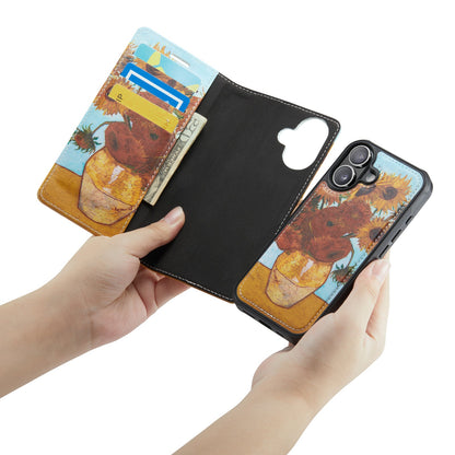 Apple iPhone 17 Hoesje - Zonnebloemen - 2 in 1 MagSafe Bookcase