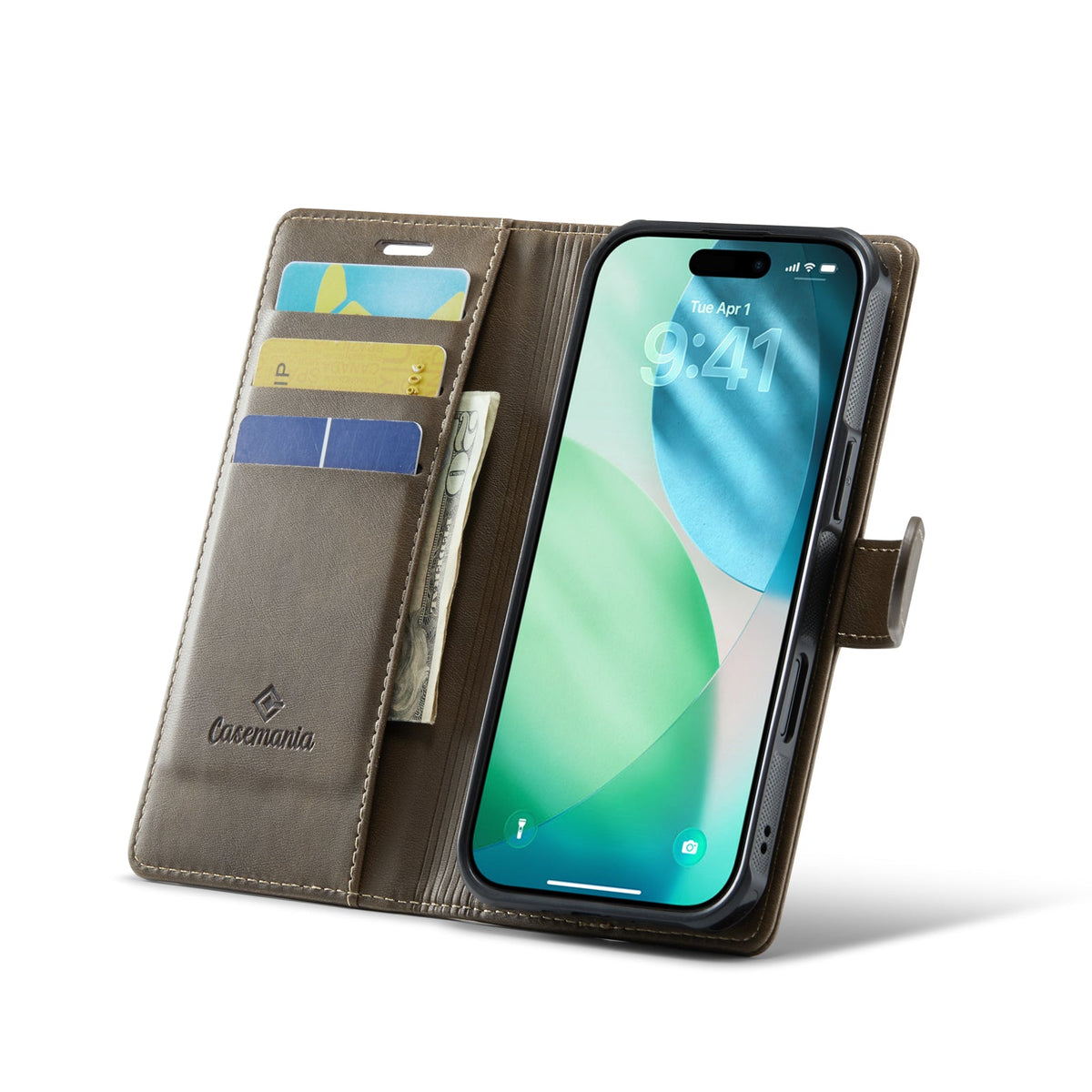 Apple iPhone Air Case - Mahogany Brown - Luxury 2-in-1 MagSafe Wallet Case
