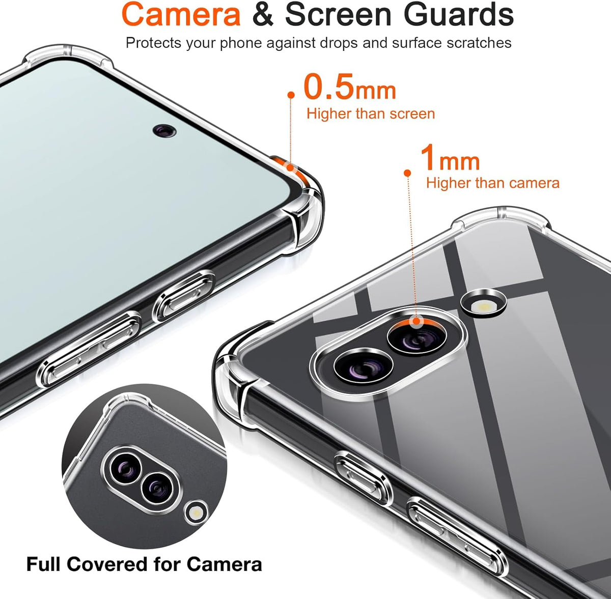 Google Pixel 9a Hülle - Transparent - Stoßfestes Backcover