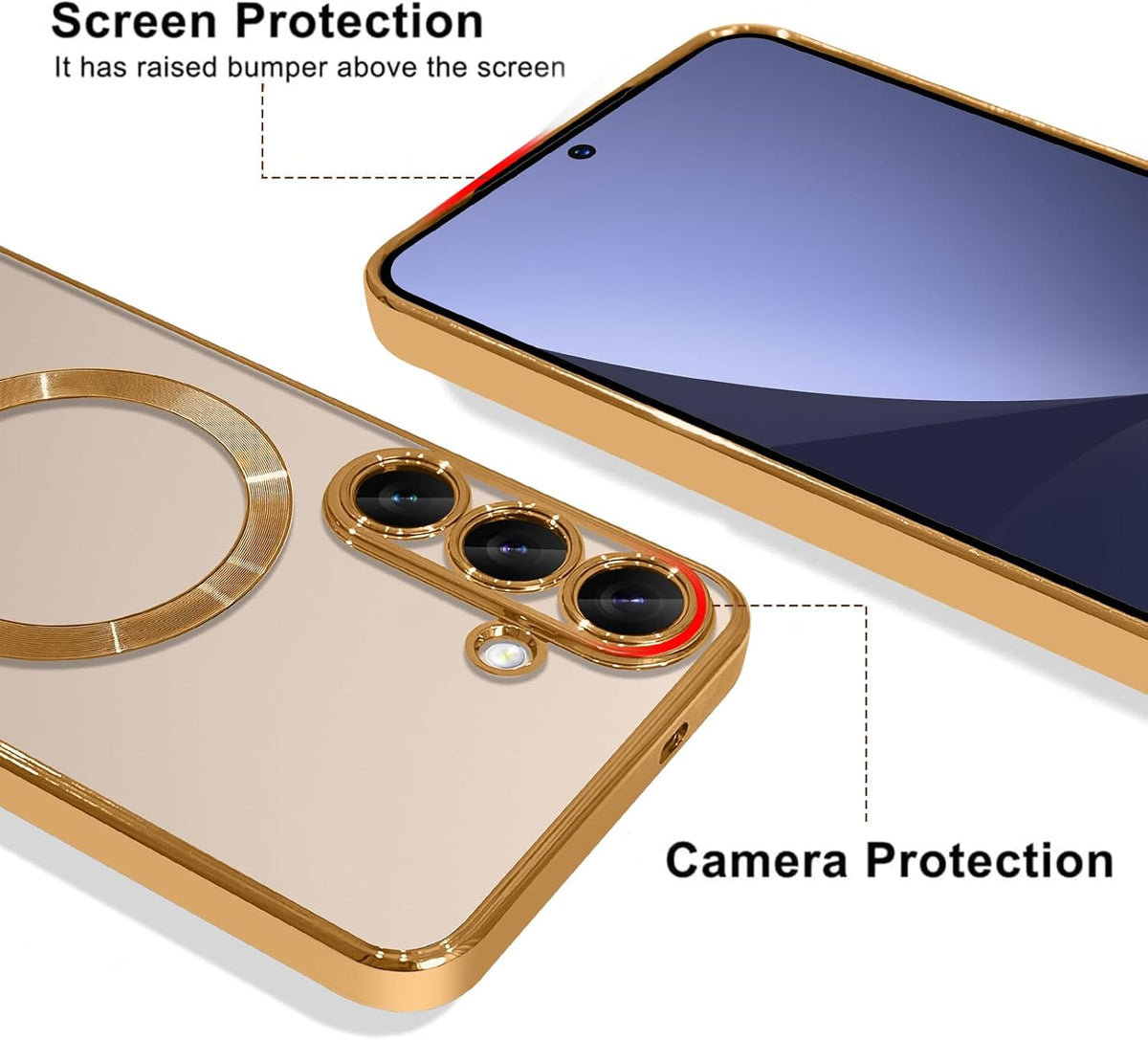 Samsung Galaxy S25 Plus Hoesje - Goud - Siliconen MagSafe Back Cover