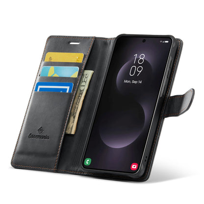 Samsung Galaxy S25 Edge Case - Charcoal Gray - Luxury 2-in-1 MagSafe Wallet Case