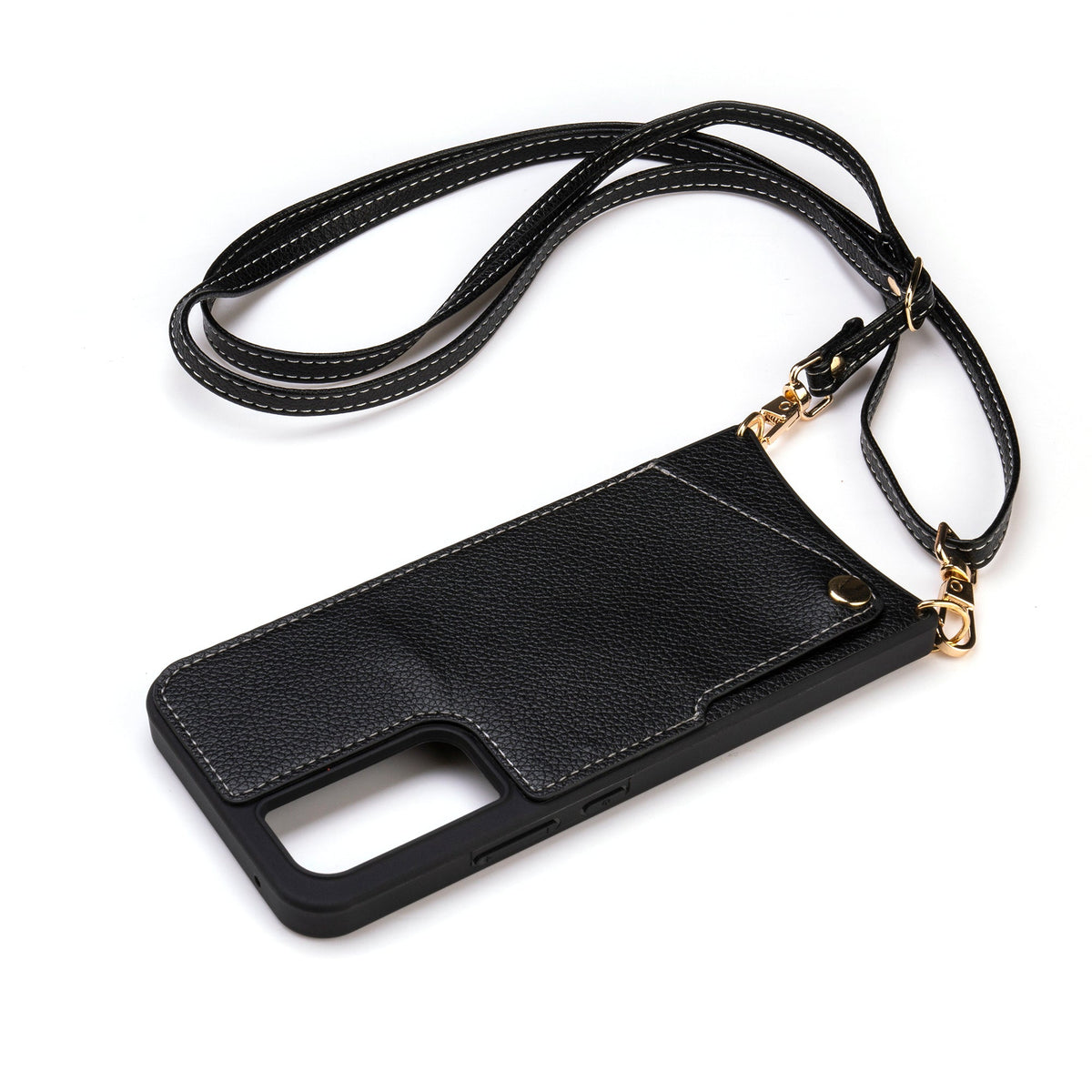 Samsung Galaxy A34 Hoesje - Bandje - Zwart Back Cover