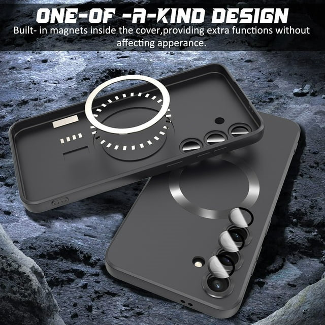 Samsung Galaxy S24 FE Case - Black - Matte Silicone MagSafe Back Cover