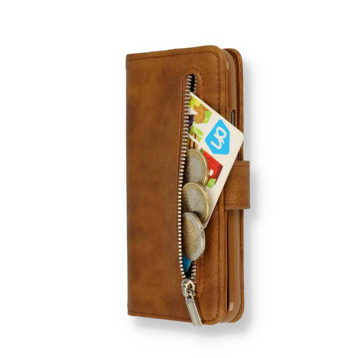 Samsung Galaxy A16 Hoesje - Bruin - Luxe Bookcase met Rits