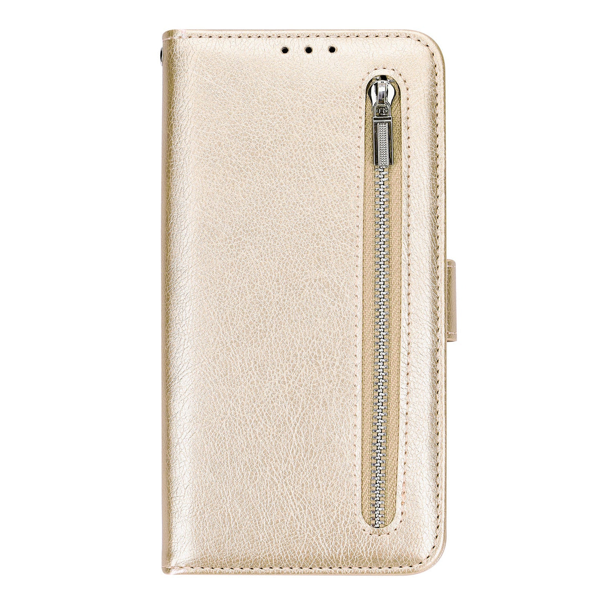 Samsung Galaxy S10 Hoesje - Goud - Luxe Bookcase met Rits