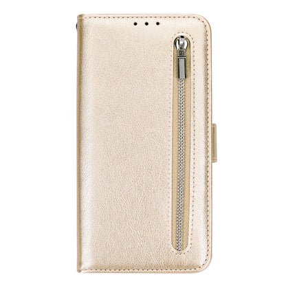 Samsung Galaxy A27 Hoesje - Goud - Luxe Bookcase met Rits