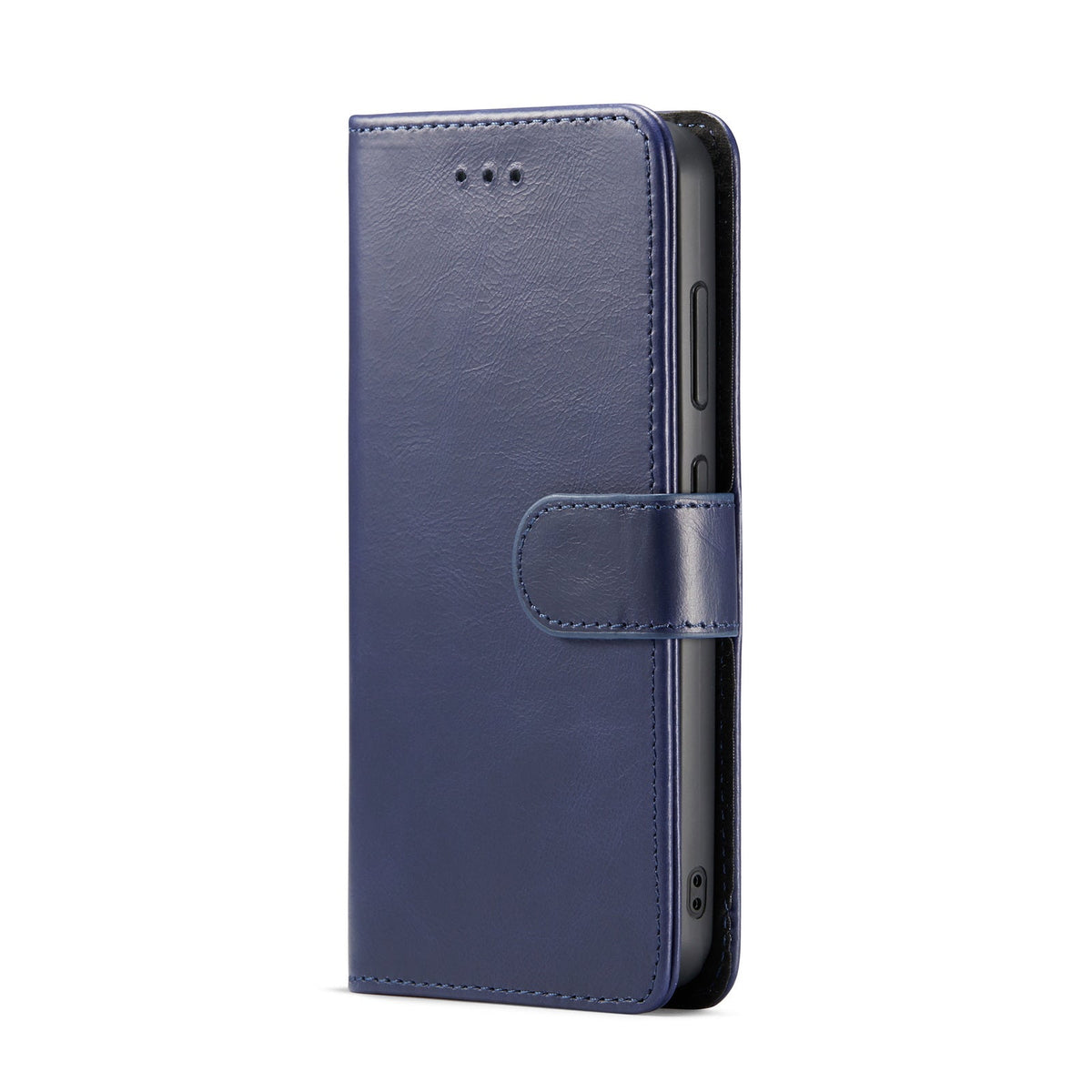 Samsung Galaxy S24 Case - Navy Blue - Genuine Leather 2-in-1 Wallet Case