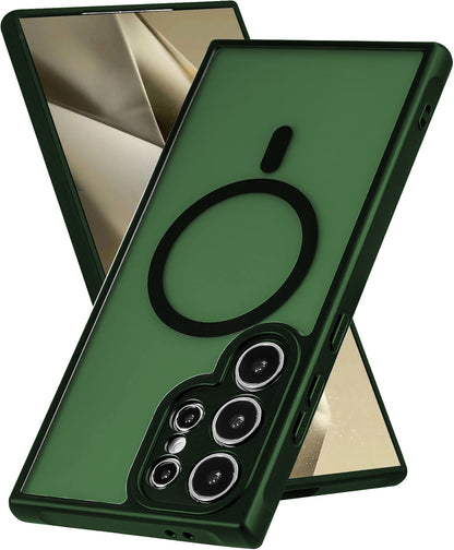 Samsung Galaxy S23 Ultra Hoesje - Groen - Matte Armor MagSafe Back Cover