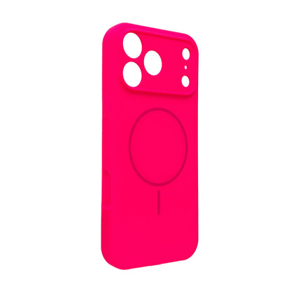 Apple iPhone 17 Pro Max Hoesje - Neon Roze - Liquid Siliconen MagSafe Back Cover