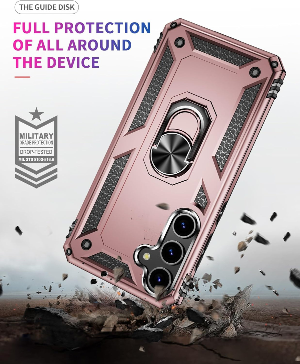 Samsung Galaxy S24 Hülle - Roségold - Armor Kickstand Backcover