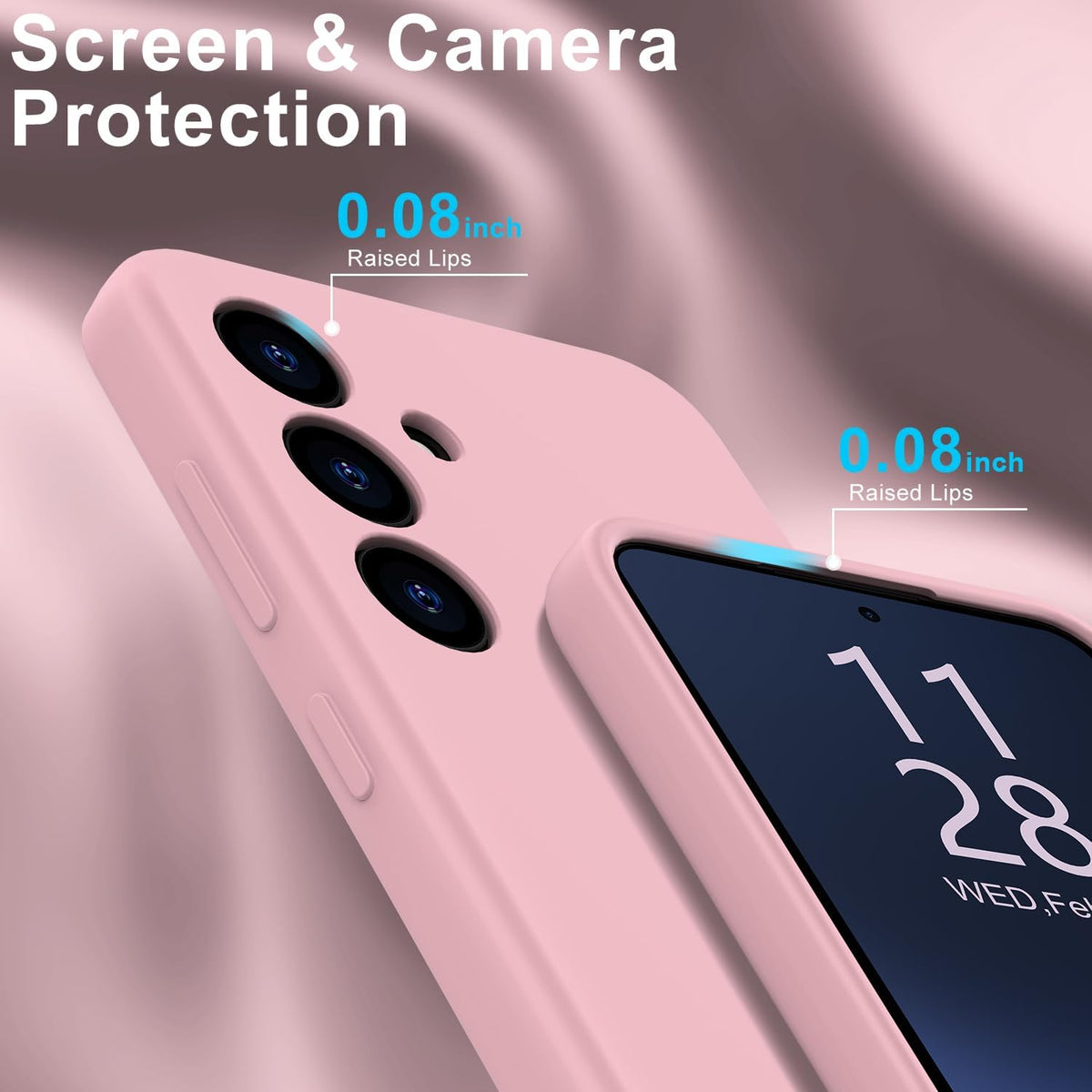Samsung Galaxy S24 Plus Hoesje - Zalm Roze - Liquid Siliconen Back Cover