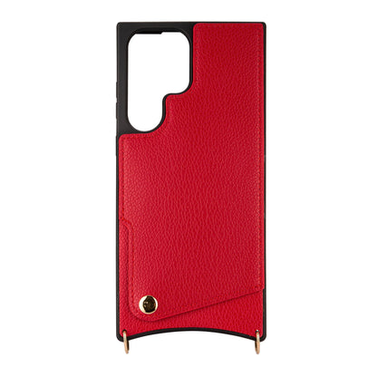 Samsung Galaxy S23 Ultra Hoesje - Bandje - Rood Back Cover