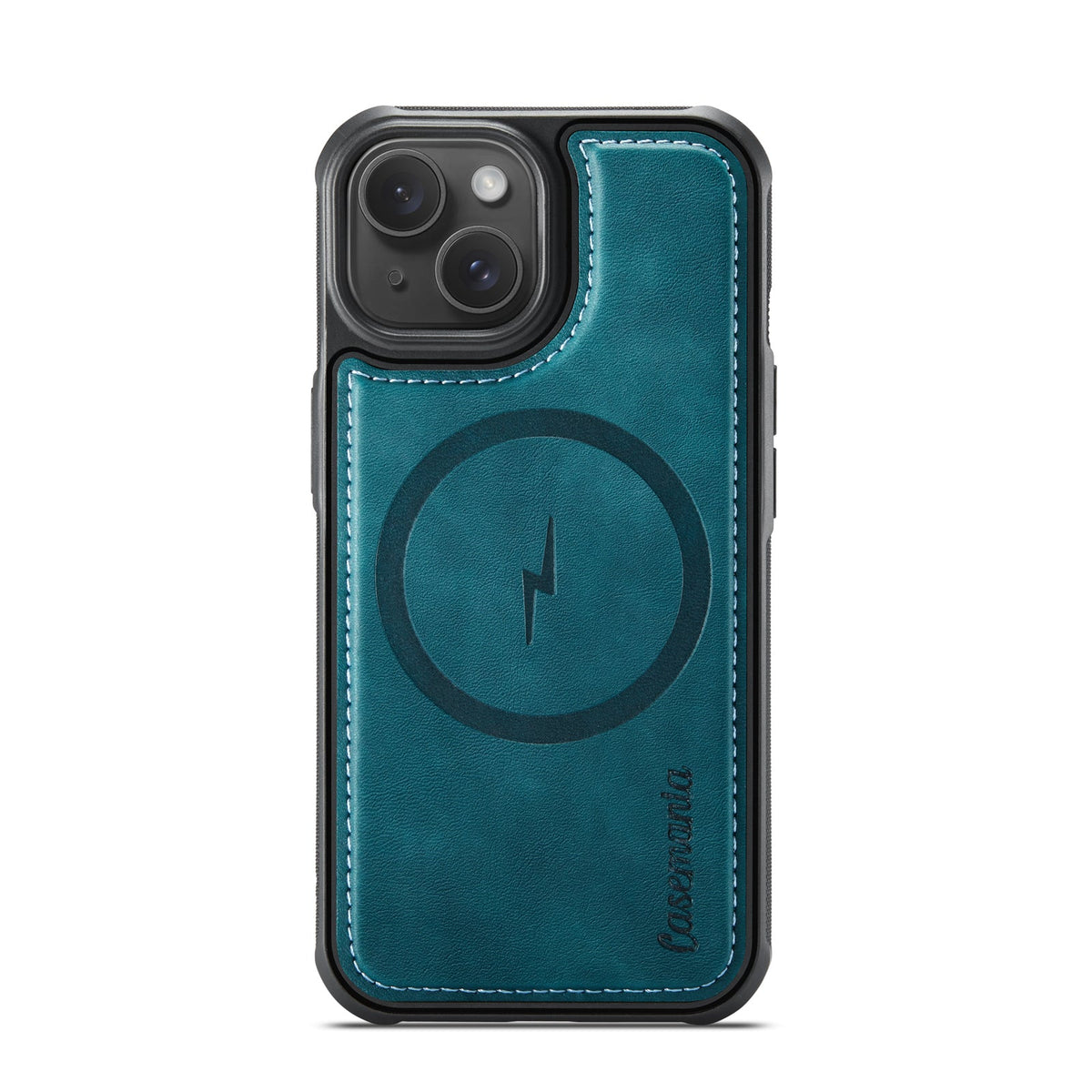 Apple iPhone 13 Case - Emerald Green - Faux Leather MagSafe Back Cover