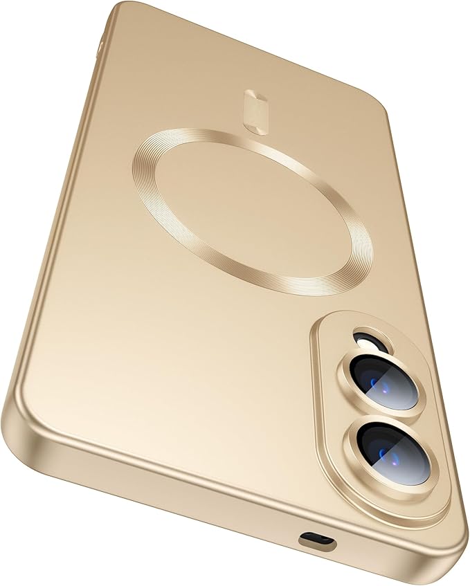 Samsung Galaxy S25 Edge Hoesje - Goud - Matte Siliconen MagSafe Back Cover
