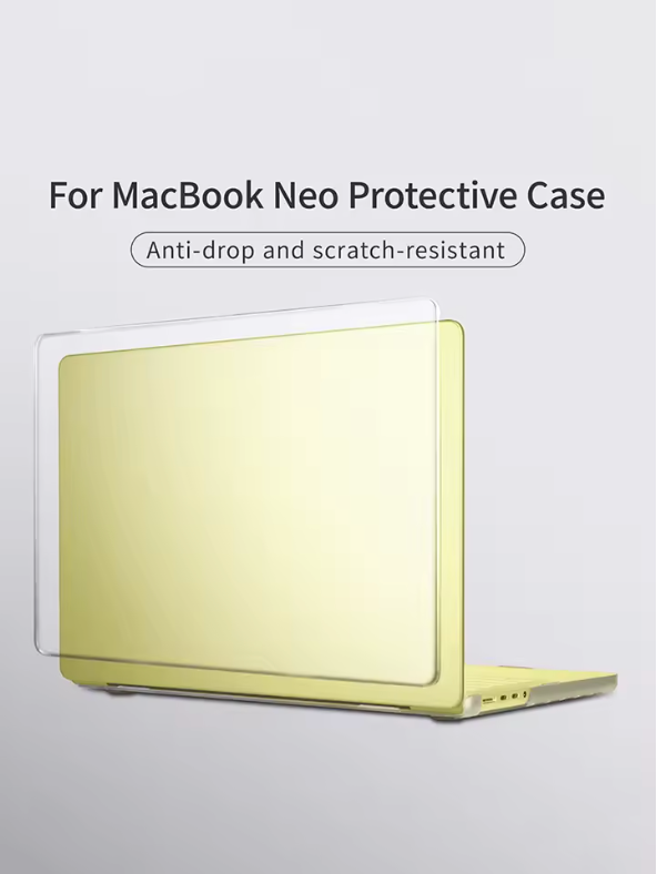 Apple MacBook Neo (13-inch) - Transparant - Laptop Hardcase Cover met Ventilatie-openingen