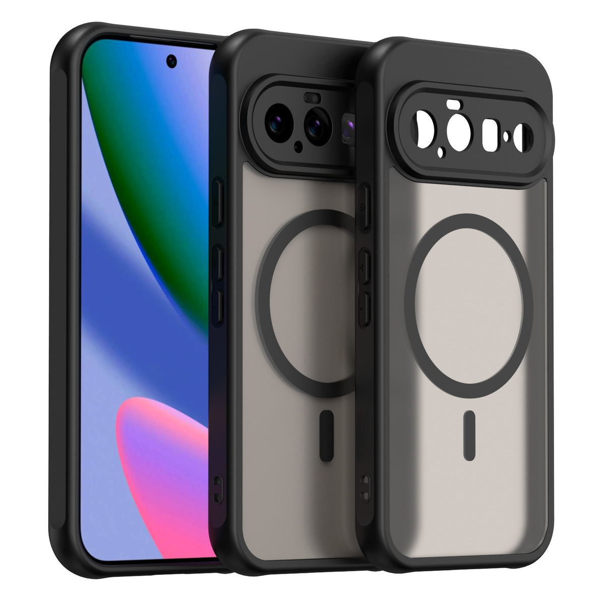 Google Pixel 11 Hoesje - Zwart - Matte Armor MagSafe Back Cover