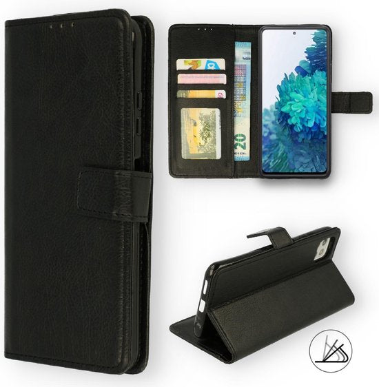 OPPO A16 Hoesje - Zwart - Bookcase