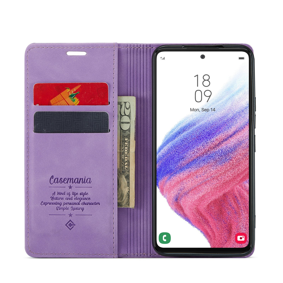 Samsung Galaxy A23 5G Hoesje - Bright Lila - Dunne Bookcase