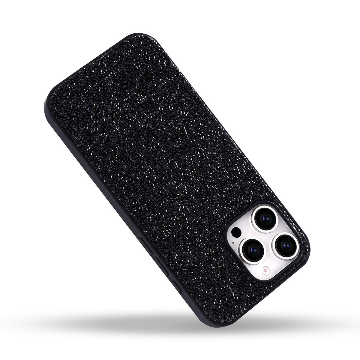 Apple iPhone 16 Pro Max Hoesje - Zwart - Diamant Glitter Back Cover