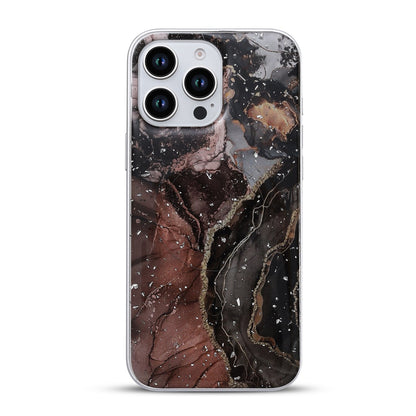 Apple iPhone 16 Pro Hoesje - Zwart - Marmer MagSafe Back Cover