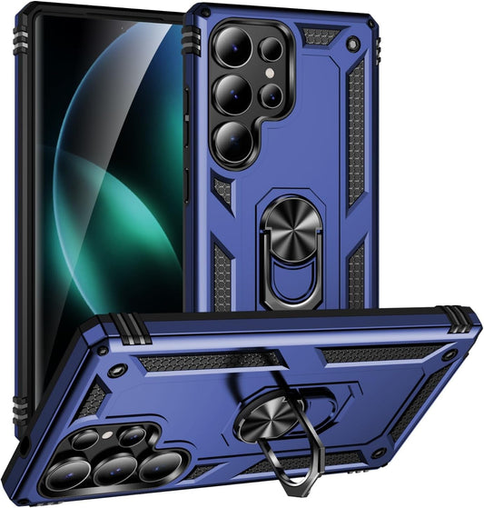 Samsung Galaxy S26 Ultra Hülle - Blau - Armor-Ständer-Backcover